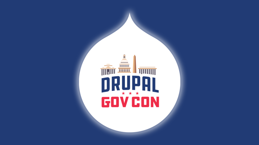 Drupal GovCon logo with DC landmarks.