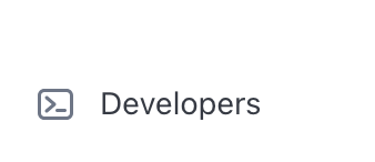 Developer icon with text.